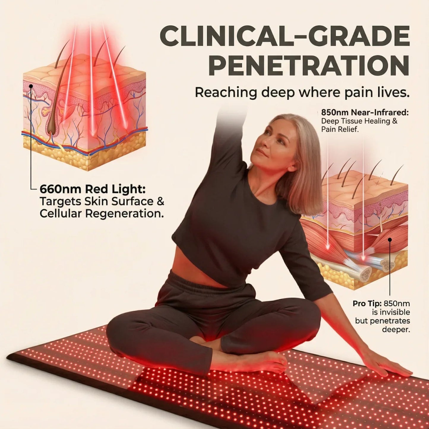 Zantarah Full Body Red Light Therapy Mat